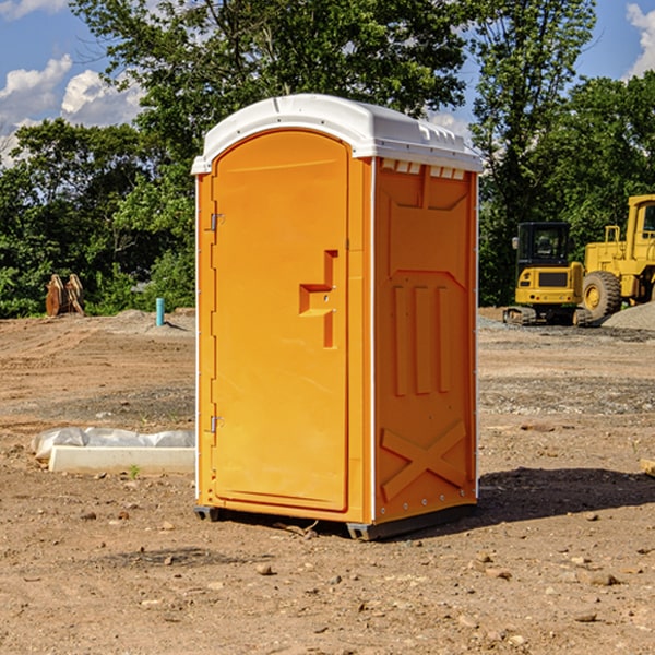 how often are the portable restrooms cleaned and serviced during a rental period in Iron County Michigan